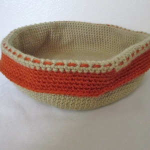Crochet Bowl, Crochet Basket, Storage Basket, Catchall, Crocheted Round Basket, Crocheted Bowl, Crocheted Home Decor