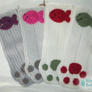 Crochet Cat Stocking, Cat Stocking, Cat Holiday Stocking, Cat Paw Stocking, Cat Paw Holiday Decor, Custom Stocking, Paw Stocking, Cat Gift