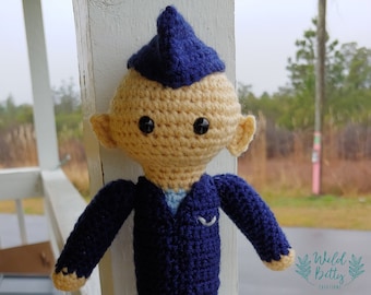Amigurumi Air Force Doll, Crochet Air Force Doll, Stuffed Doll, Air Force Plushie, Custom Crochet Doll