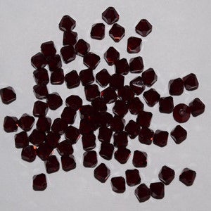 Garnet Red Bicone Swarovski beads 4mm, 50 Beads, 100 Beads image 4