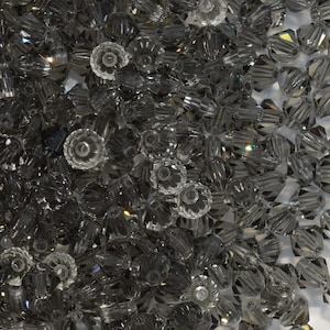 Black Diamond Bicone Swarovski beads 4mm, 50 Beads, 100 Beads