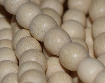 Natural Unfinished Whitewood Round Beads, 4mm, Smooth wild mamalis, pangantuon beads