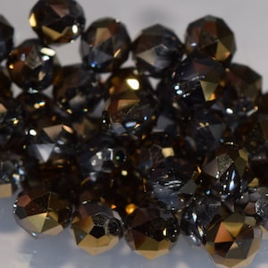 Crystal Dorado 2X Faceted Round Swarovski beads 6mm, 20 beads, 50 beads