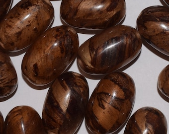 Natural Large Oval Banana Inlaid Wood Beads, Banana Bark Beads, 30mm x 19mm