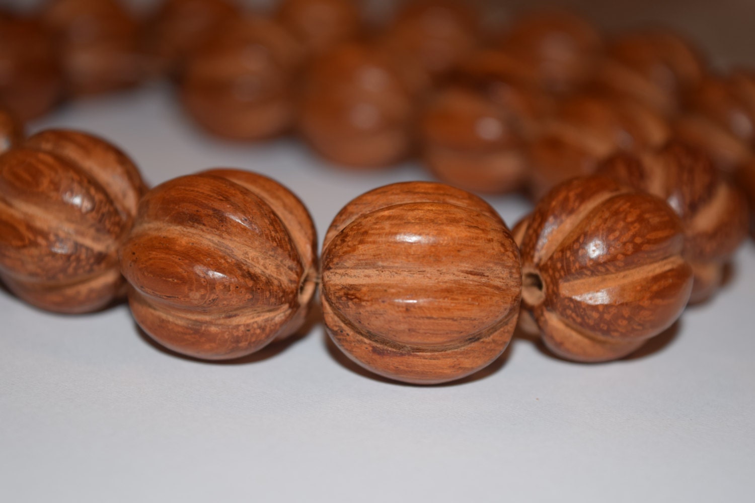 Wood Pumpkin Beads, Carved Squash Beads, 20mm X 19mm, Orange Fall Beads ...