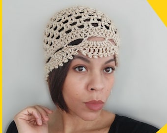 Crochet hat pattern - Vintage inspired Crochet Juliet Cap