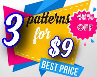Crochet Pattern Bundle. Pick any 3