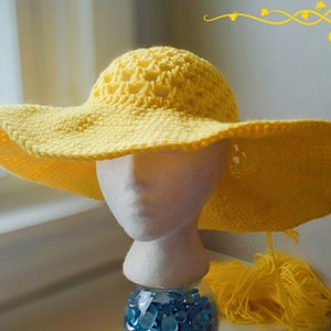 Crochet Sun Hat Pattern | Granny Stitch Wide Brim Hat