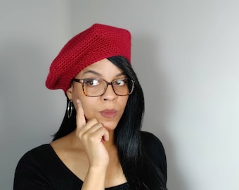 Crochet Raspberry Beret Pattern - Crochet Classic Beret