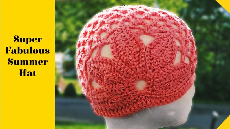 Crochet Mesh Summer Hat Pattern - Etsy 