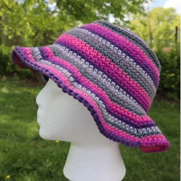 TiKTok Easy Crochet Bucket Hat Pattern + VIDEO Tutorial