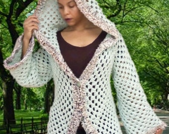 Granny Coat -Crochet Granny Square Sweater Pattern- Crochet Sweater Coat pattern