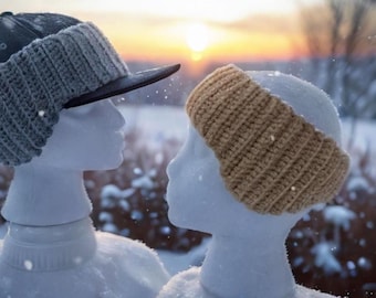 Mens Crochet Wide Headband Pattern - Quick and Easy Beginner Ear Warmers