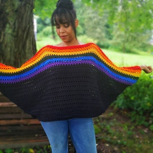 crochet oversized batwing sweater