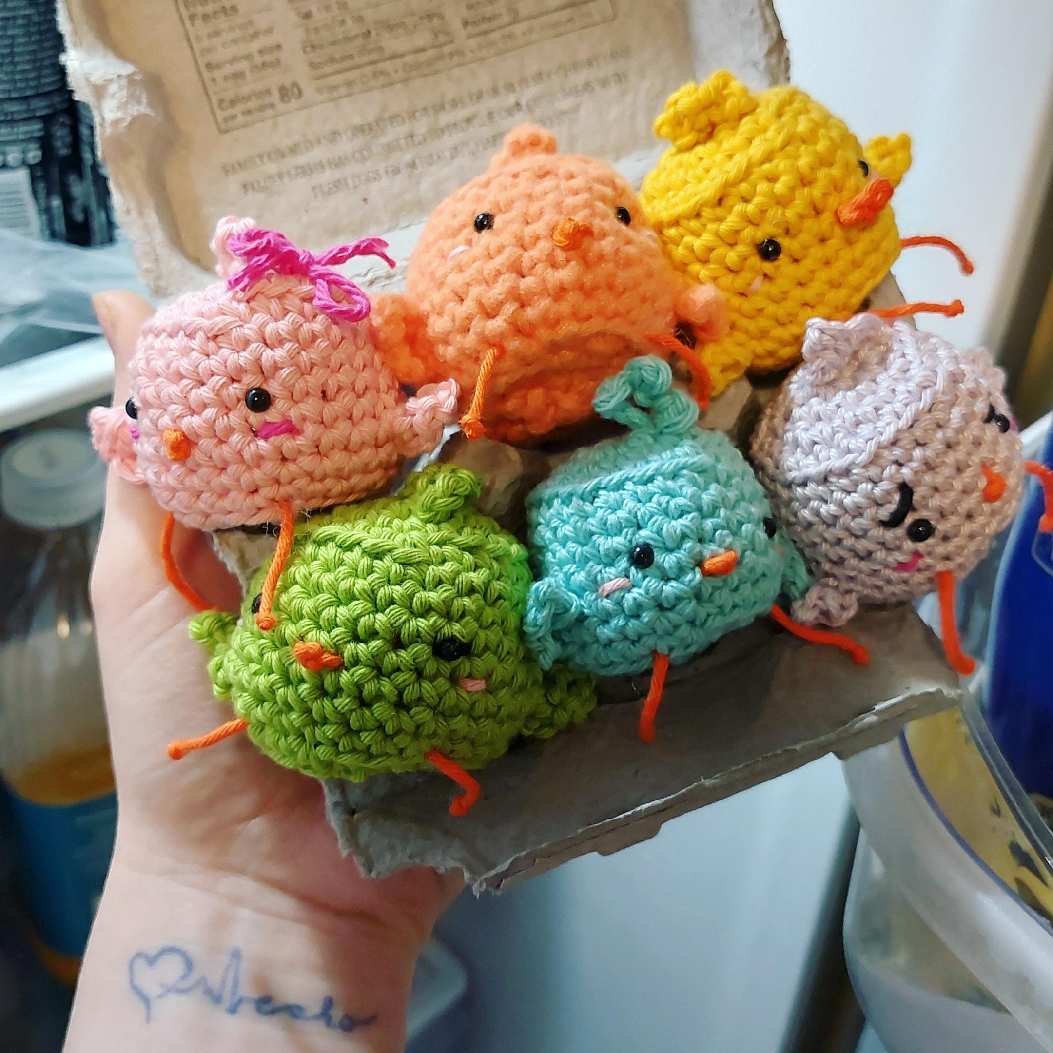 40 Rainbow Crochet Patterns to Brighten Home Decor, Gifts, and Everyday Accessories 20 Rainbow Marshmallow Chicks Crochet Pattern: No-Sew Bird