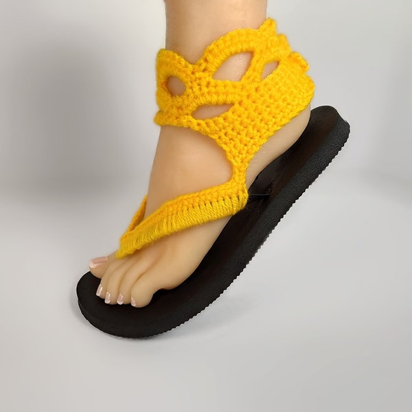 Arcade Crochet Sandals with Flip flops + Video Tutorial