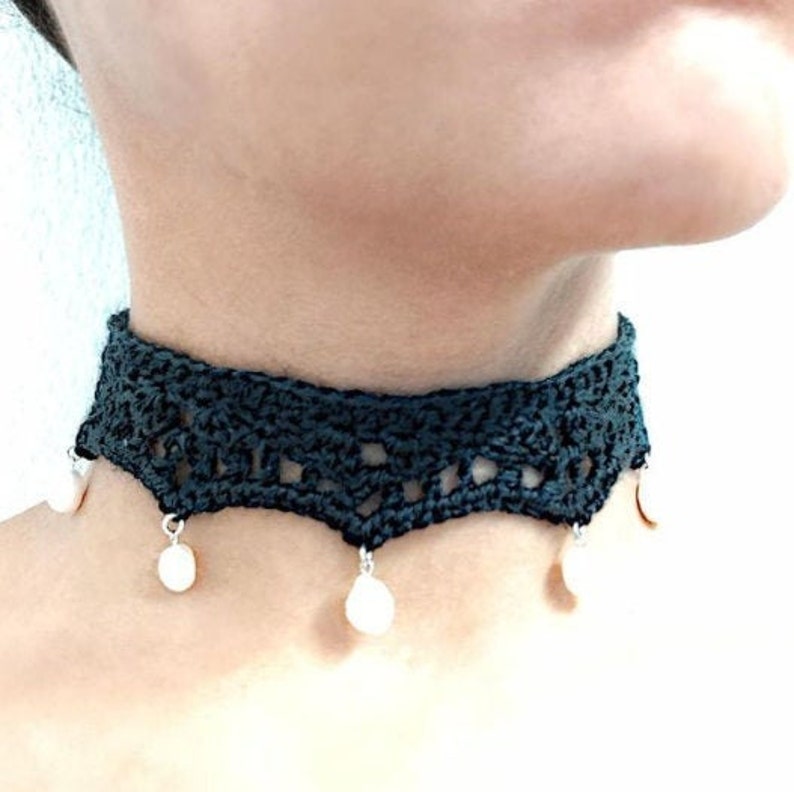 Boho crochet choker pattern & video tutorial image 3