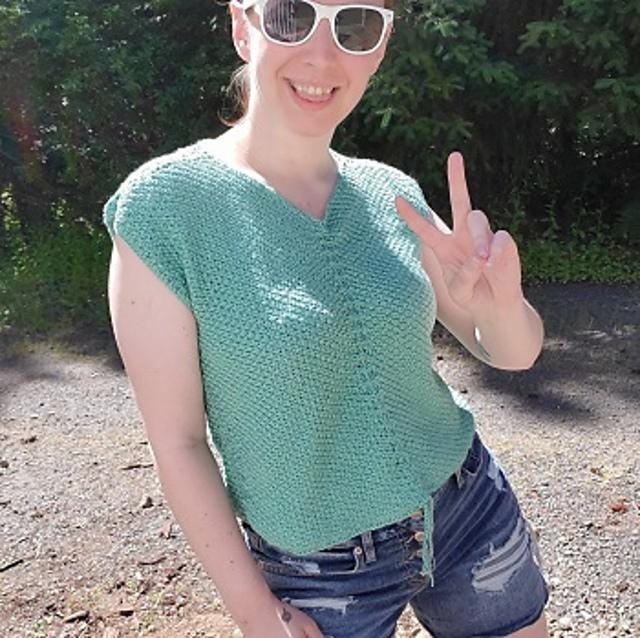 40 Crochet Blouse Patterns with Lace, Wraps, and Granny Squares 27 Seafoam Summer Crochet Top