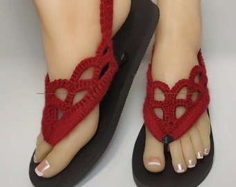 LOOP Crochet Sandals with Flip flops + Video Tutorial