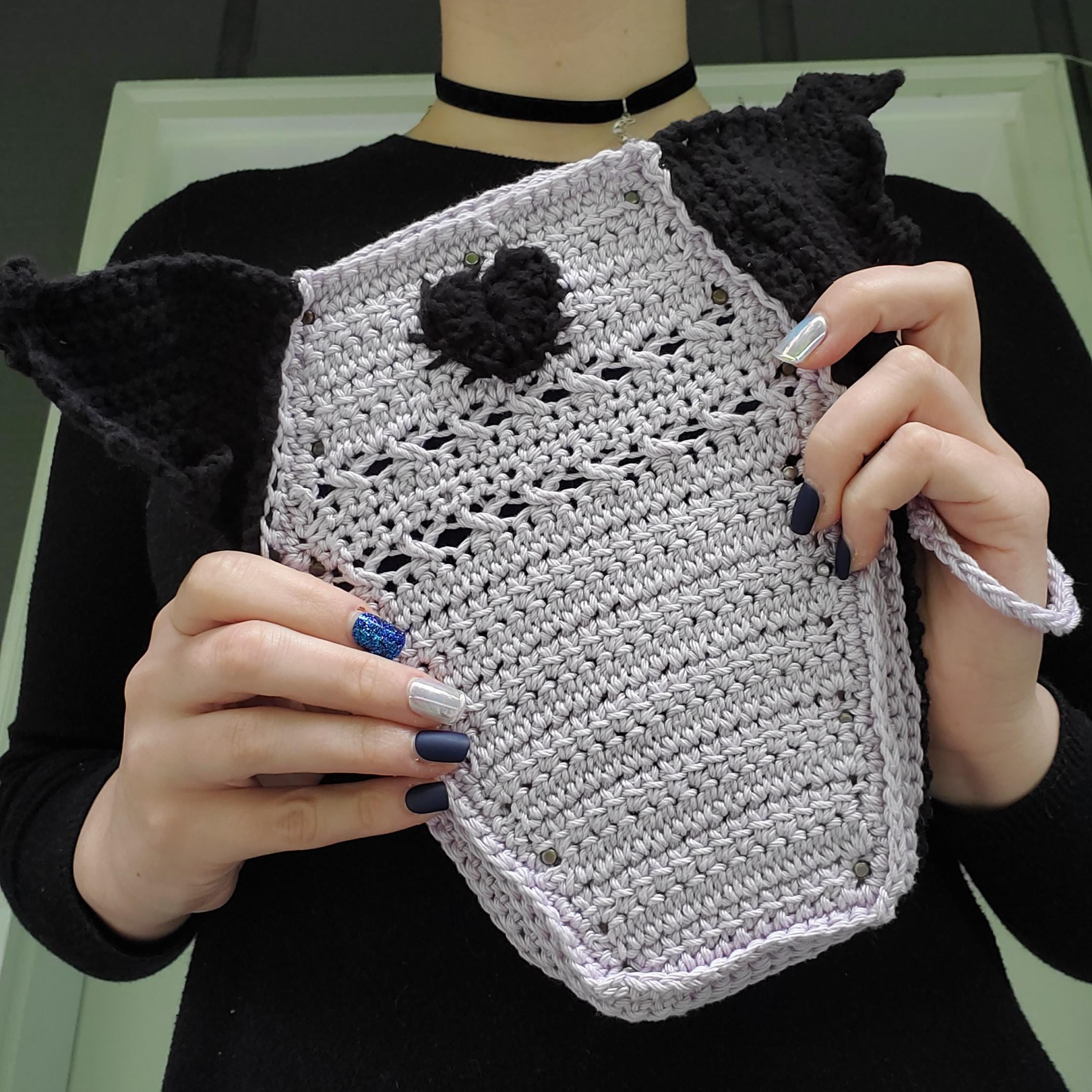 40 Small Purse Crochet Patterns for Chic, Portable Bags and Mini Accessories 13 Halloween Coffin Clutch