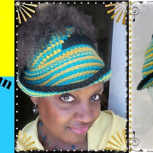 Crochet Messy Bun Hat With A Twist