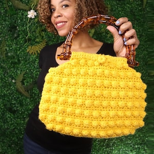 Bobble Stitch Crochet Bag Pattern – Tote With Video Tutorial (PDF) - Etsy