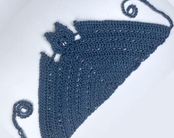 Kawaii Bat Crochet Bandana Pattern – Free PDF Download