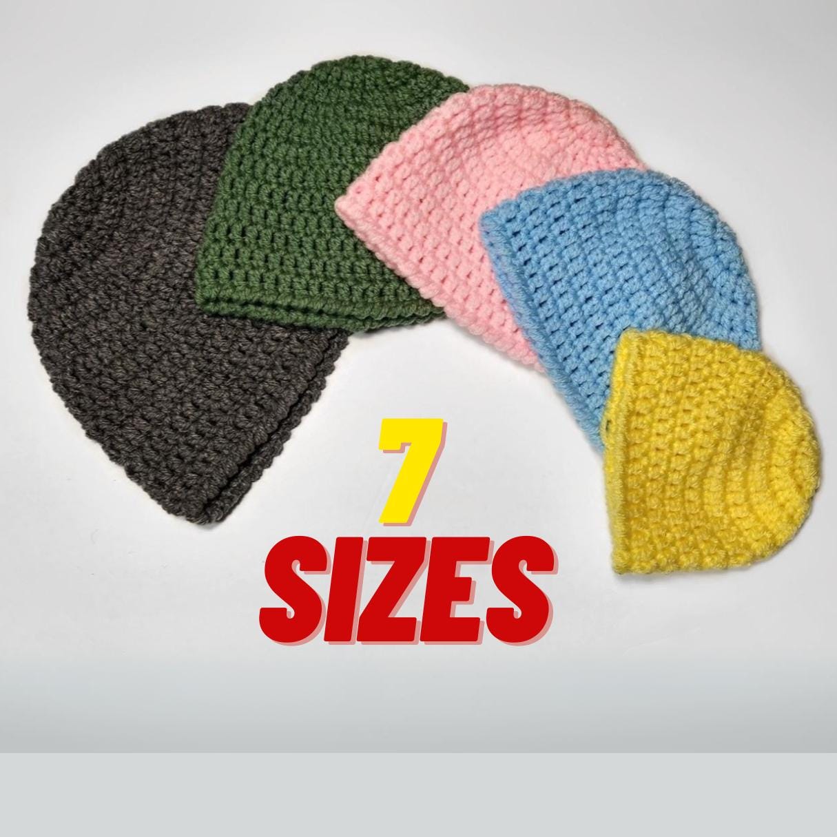 39 Baby Hat Crochet Patterns for Sweet Handmade Gifts and Everyday Warmth 39 Crochet Baby- Child Hat- 7 Sizes