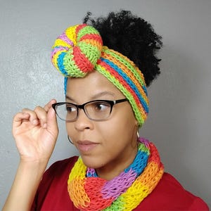 Bandeau bohème noué au crochet - Cache-oreilles pour femme - Idées cadeaux image 9