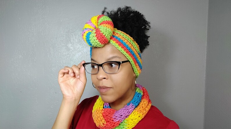 Bandeau bohème noué au crochet - Cache-oreilles pour femme - Idées cadeaux image 9
