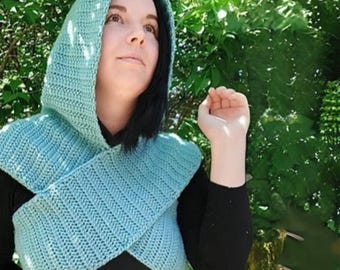 Crochet Crossover Hooded Vest Pattern – PDF