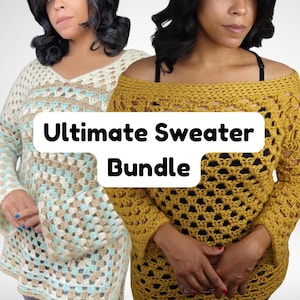 Easy Crochet Sweater patterns - Crochet Granny Square Sweater Pattern- Sweater collection