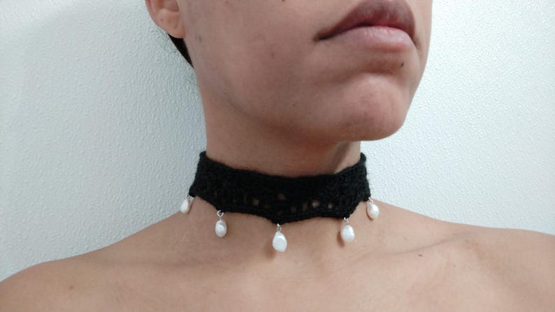 Boho crochet choker pattern & video tutorial image 5