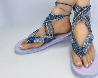Breezy Beach Crochet Sandals - No Sew flip-flops