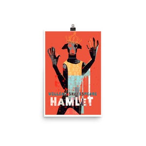 Hamlet Dog Poster: Shakespeare Soliloquy Art Print
