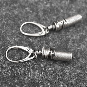 Sterling Silver Earrings | Oxidized Raw Silver Earrings | Gift for her