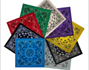 Paisley Bandanas | Cotton Handkerchief | Mask Face Covering