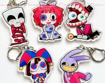 The Amazing Digital Circus charms keychains - Caine Gangle Jax Ragatha Pomni