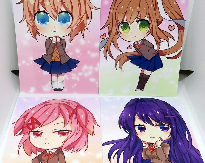 DOKI DOKI literature club prints - yuri sayori natsuki monika