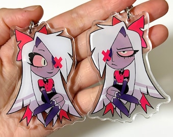 Vaggie - Hazbin Hotel Keychain - cute chibi Vaggie charm