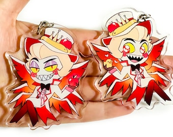 Lucifer - Hazbin Hotel Keychain - cute chibi Lucifer charm