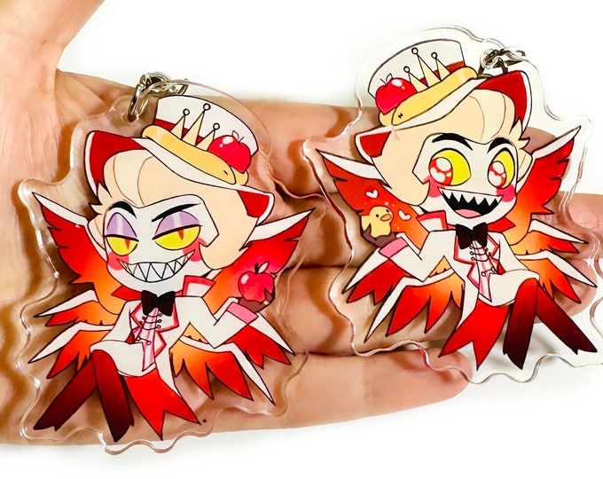 Lucifer - Hazbin Hotel Keychain - cute chibi Lucifer charm