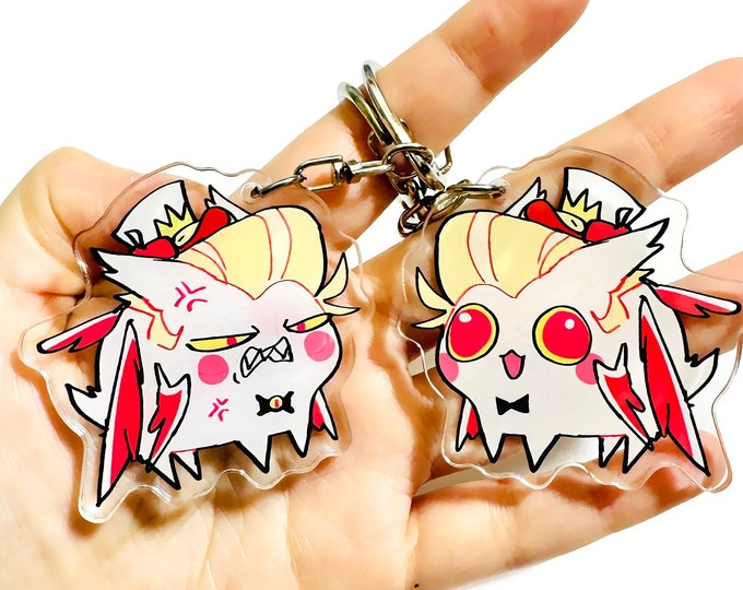 Cat Lucifer - Hazbin Hotel Keychain - cute cat Lucifer charm