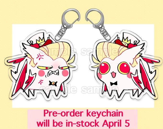 Cat Lucifer - Hazbin Hotel Keychain - cute cat Lucifer charm