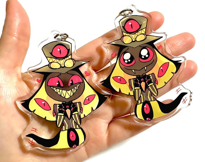 Sir Pentious - Hazbin Hotel Keychain - cute chibi Sir Pentious charm