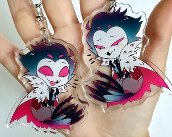 Stolas Helluva Boss Keychain - cute chibi Stolas