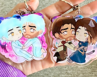 Jayce Viktor - Arcane Keychain - cute chibi Jayce Viktor hex core charm kitty puppy