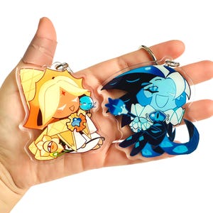 CRK - Shadow Milk cookie, Pure Vanilla cookie keychains - cute chibi cookies