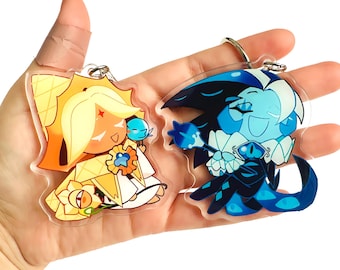 CRK - Shadow Milk cookie, Pure Vanilla cookie keychains - cute chibi cookies