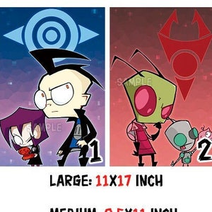 Estampas do Invasor Zim - Zim Dib Gaz GIR